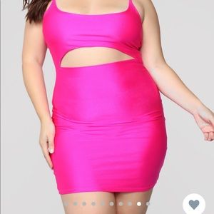 Hot pink hot dress